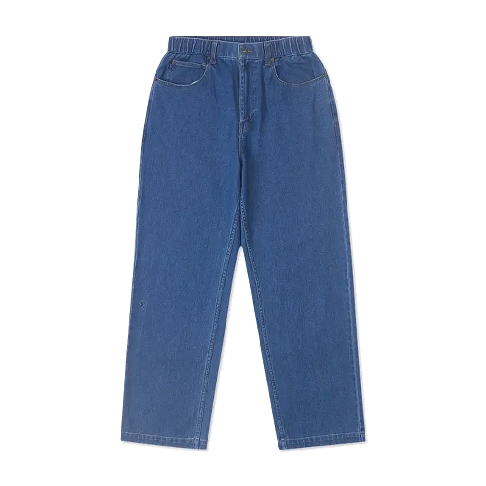Converse Open HEM Baggy 男款 藍色 休閒 丹寧 復古 牛仔 直筒 長褲 10027289-A01