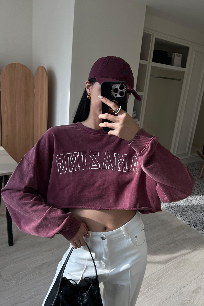 框線英文短版洗水T*3色