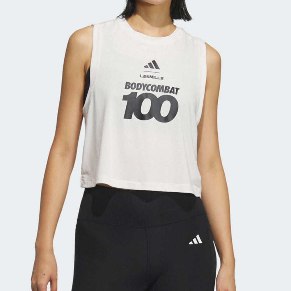 Adidas LM W Tank 女款 白色 吸濕 排汗 運動 休閒 慢跑 訓練 無袖 背心 JY3022