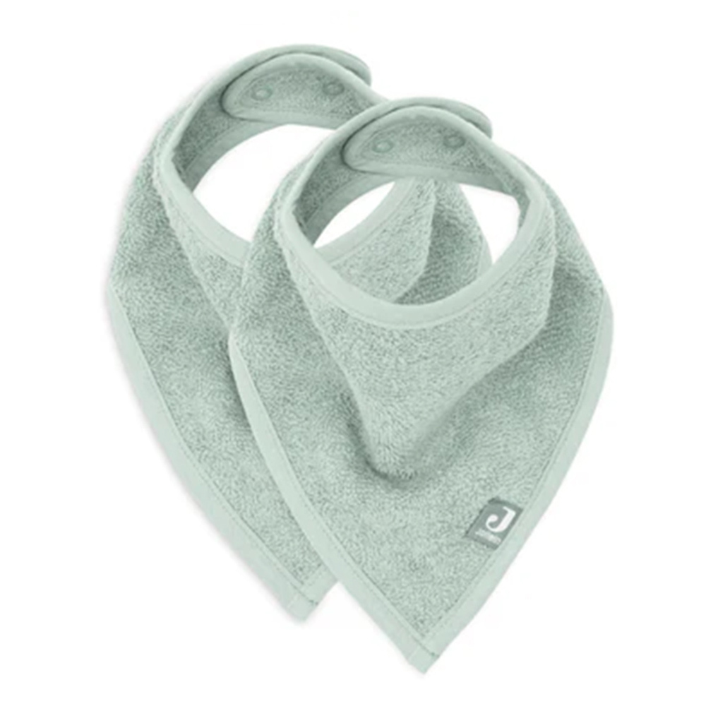 荷蘭Jollein 圍兜2入-Ash Green