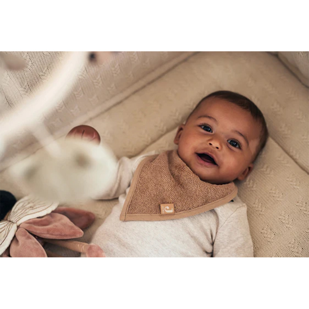 荷蘭Jollein 圍兜2入-Biscuit