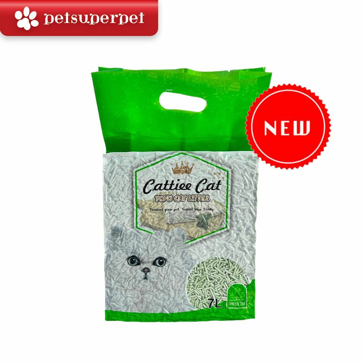 Petsuperpet - 2.5MM 豆腐貓砂（綠茶味）7L  /袋