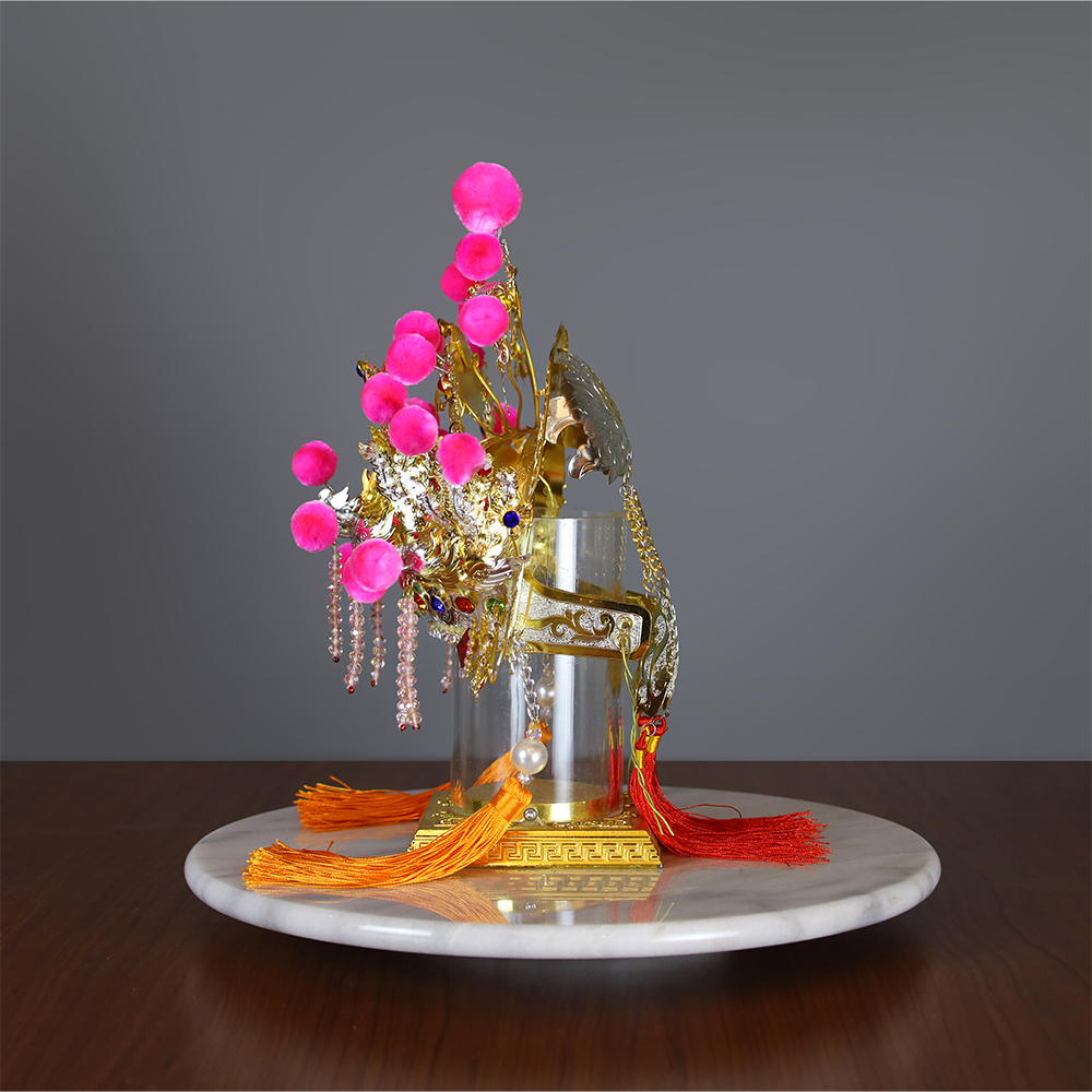 朝聖神明帽｜鳳冠-銅製-水鑽