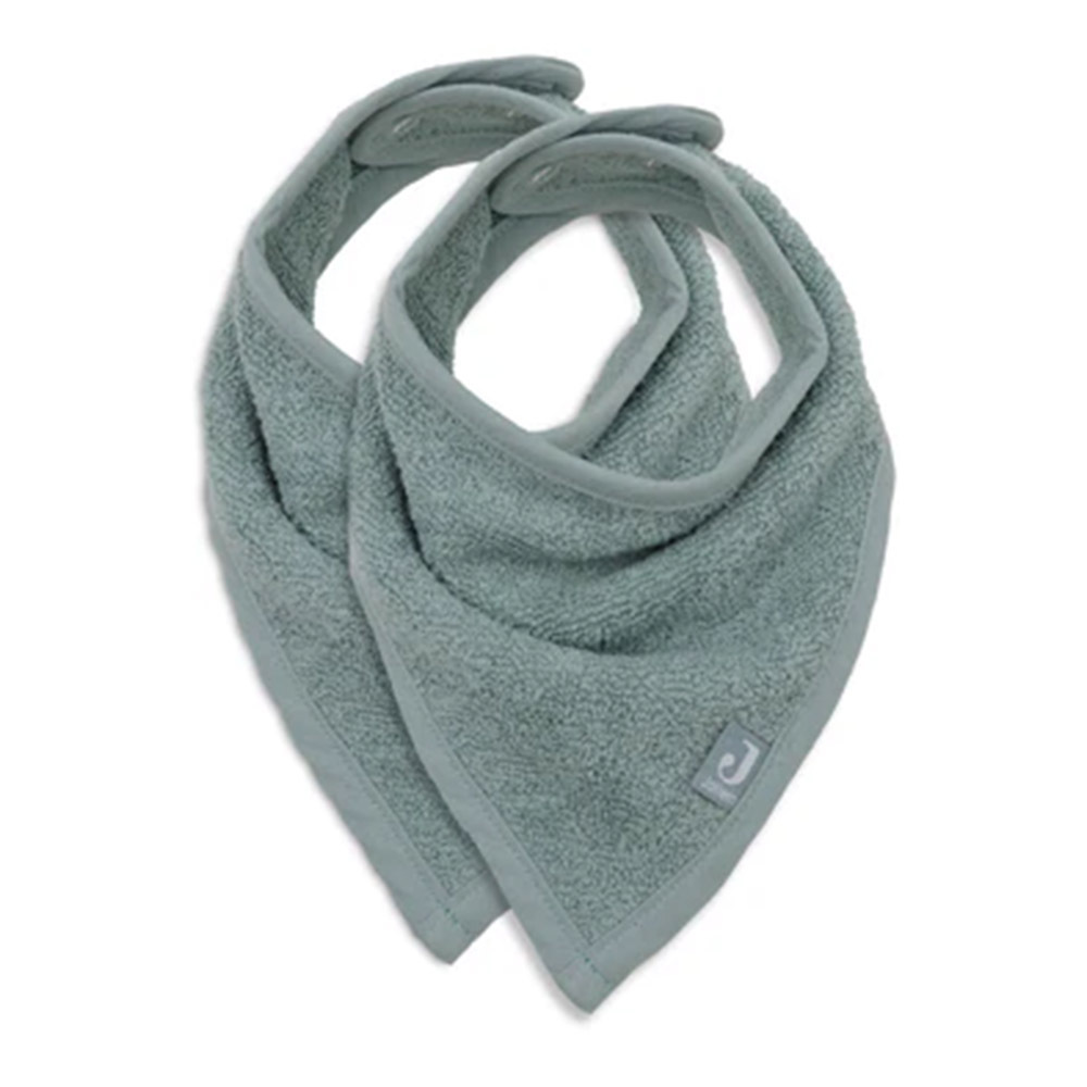 荷蘭Jollein 圍兜2入-Sea Green