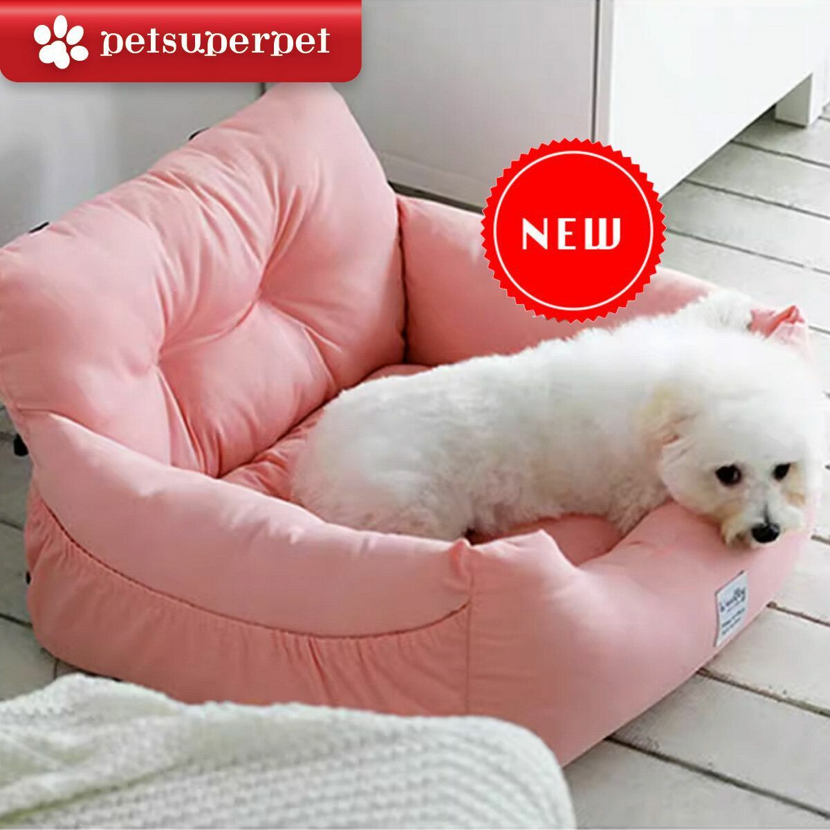 Petsuperpet - 愛豆兒汽車安全座椅 粉紅色 M