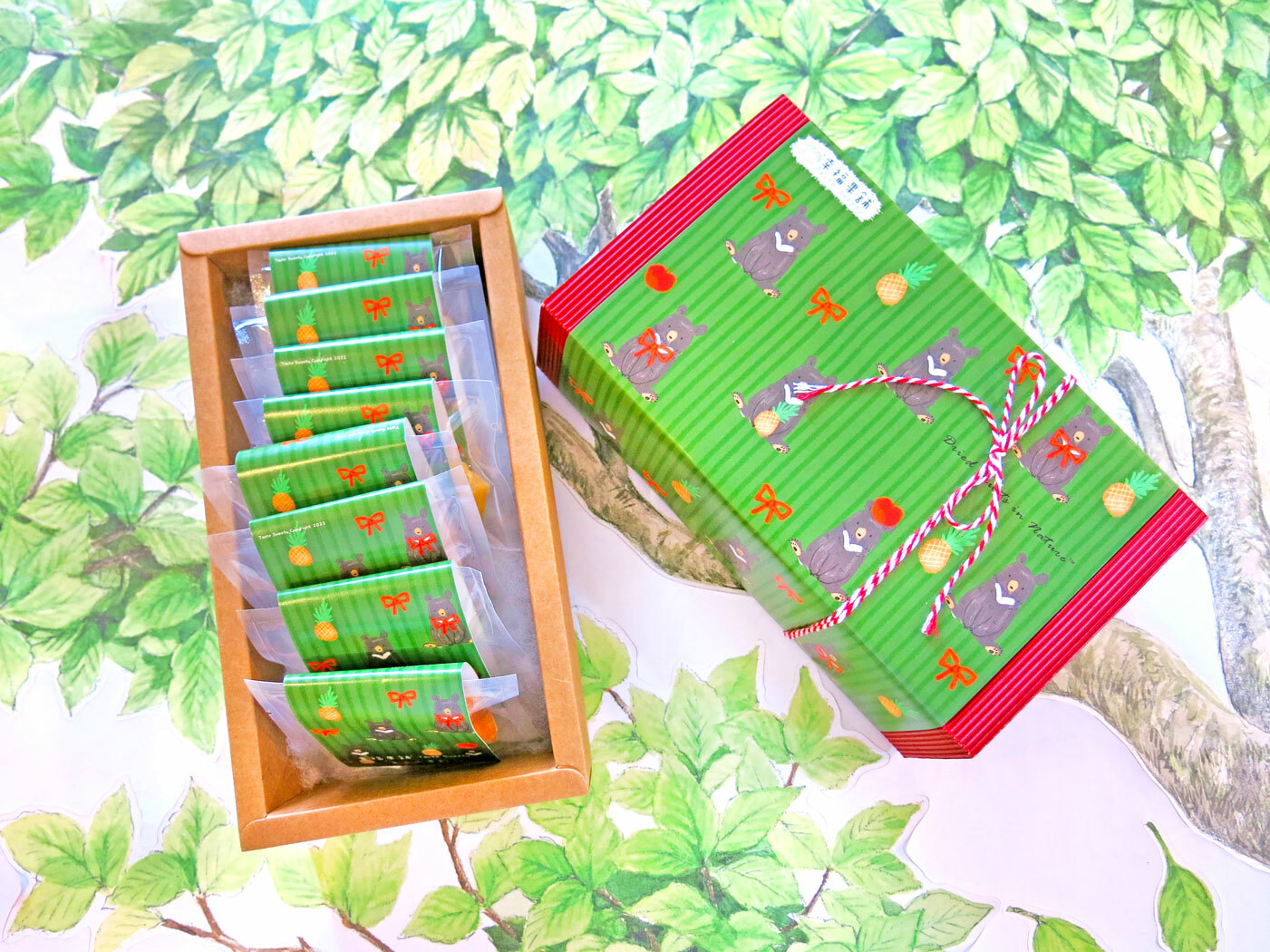 蝴蝶結熊水果乾小禮盒8入