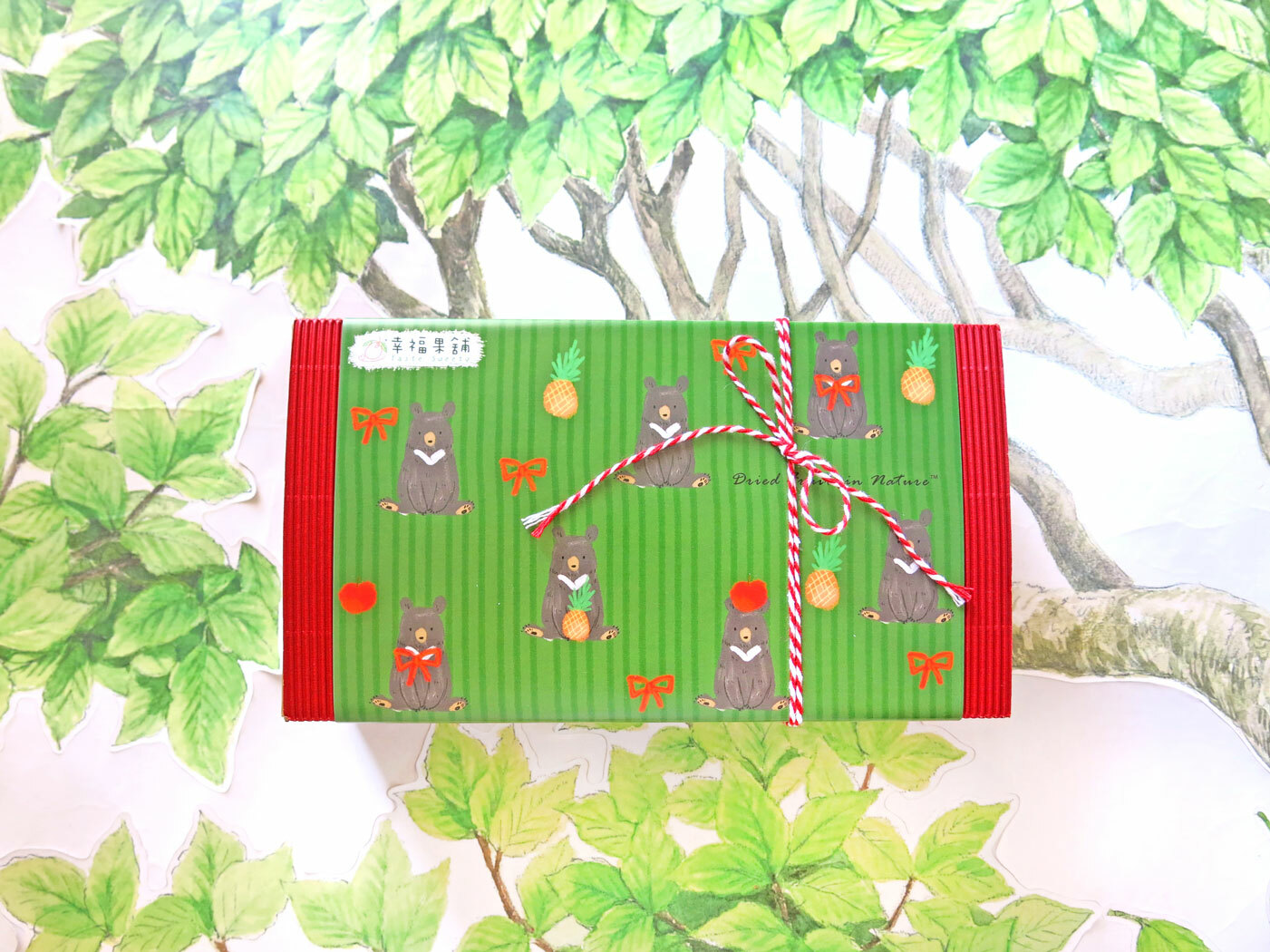 蝴蝶結熊水果乾小禮盒8入