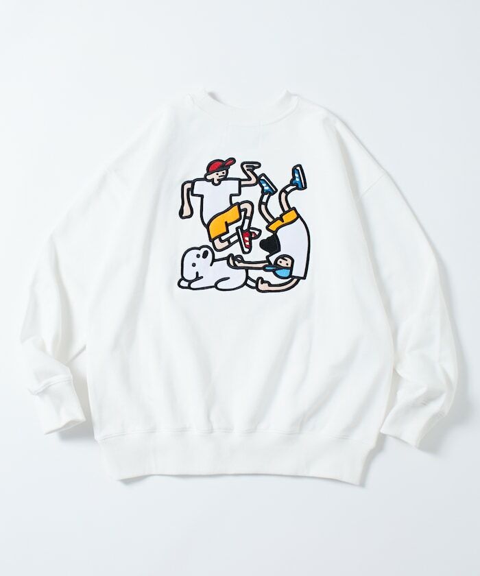 限時特價預購┃聯名 Matsui × FREAK'S STORE 松井 玩耍狗狗 刺繡 大學T