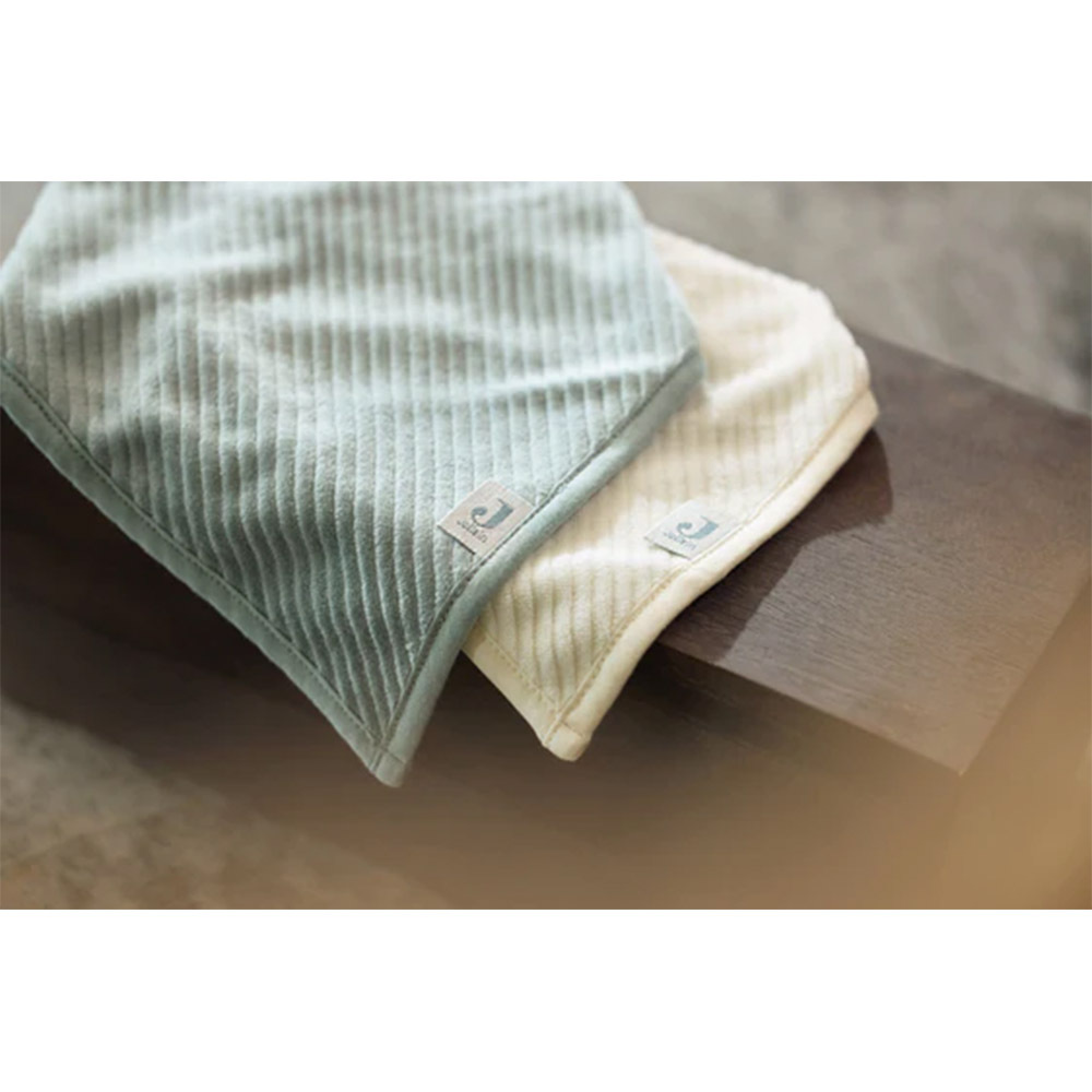 荷蘭Jollein 圍兜2入-Sea Green/Ivory