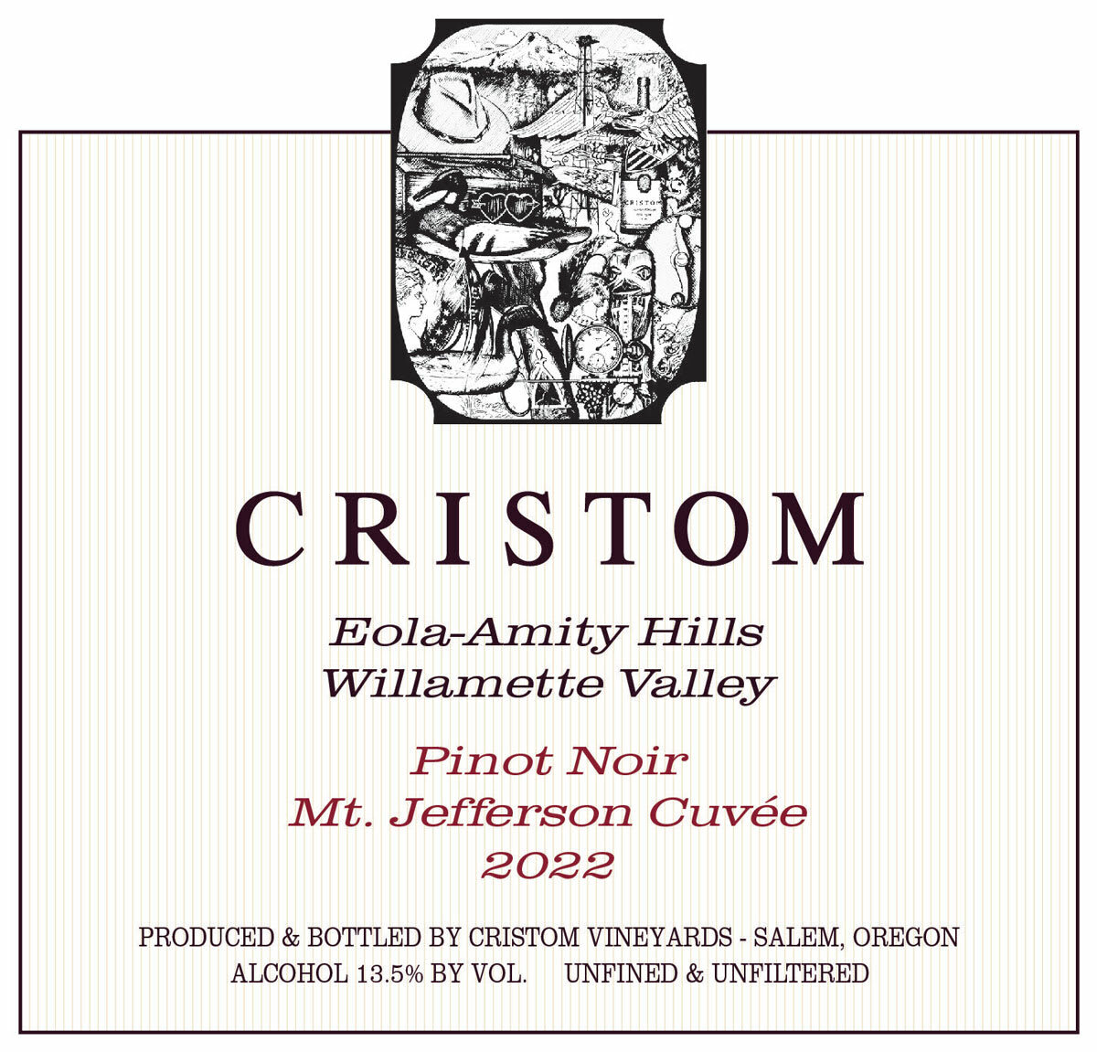 Cristom Mt. Jefferson Cuvee Pinot Noir 2022 (RP91)
