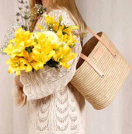 LARGE NOOR - CAMEL & NATURAL