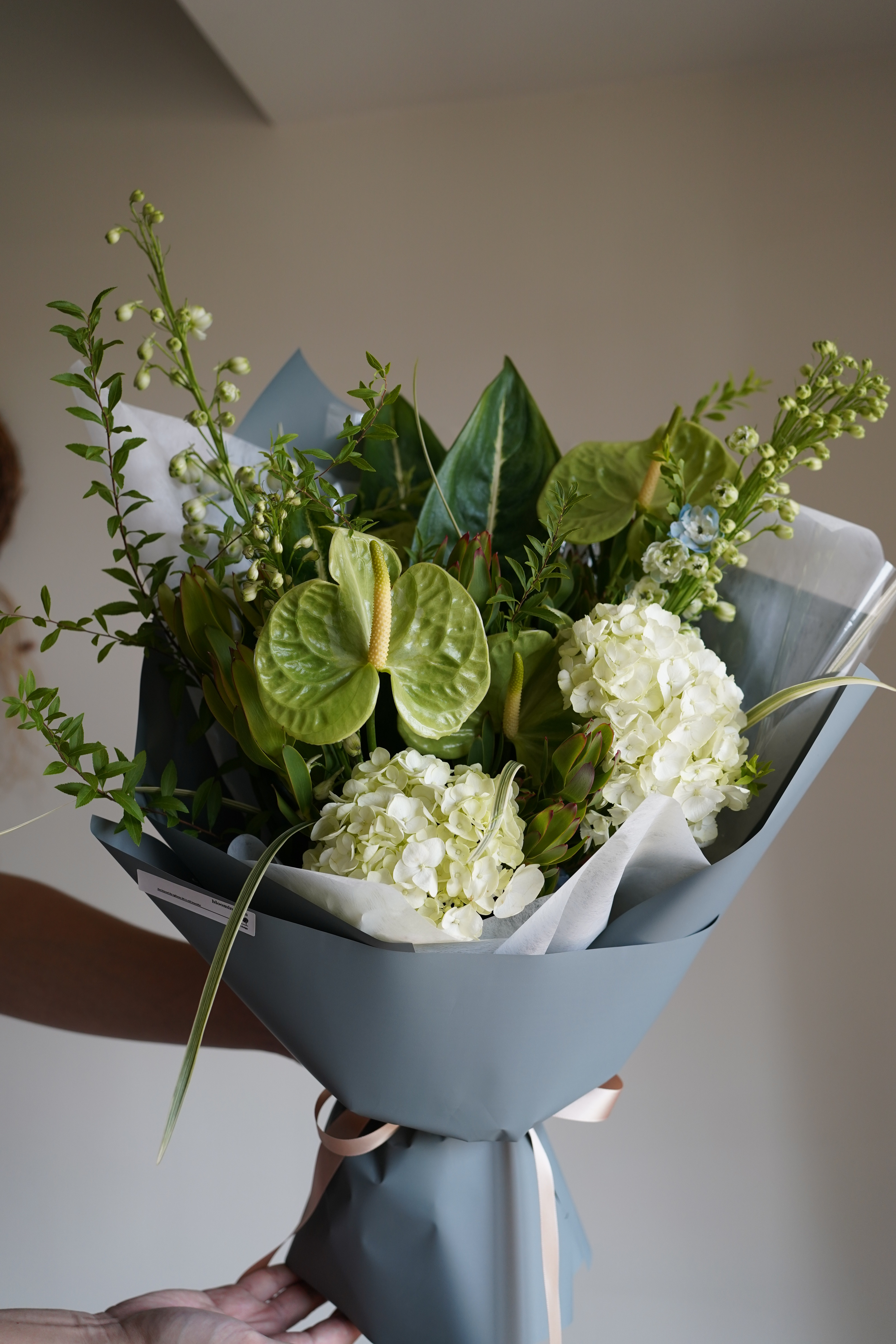 Blooming.sein 林粼花藝設計 花束 花禮 綠色系 草系