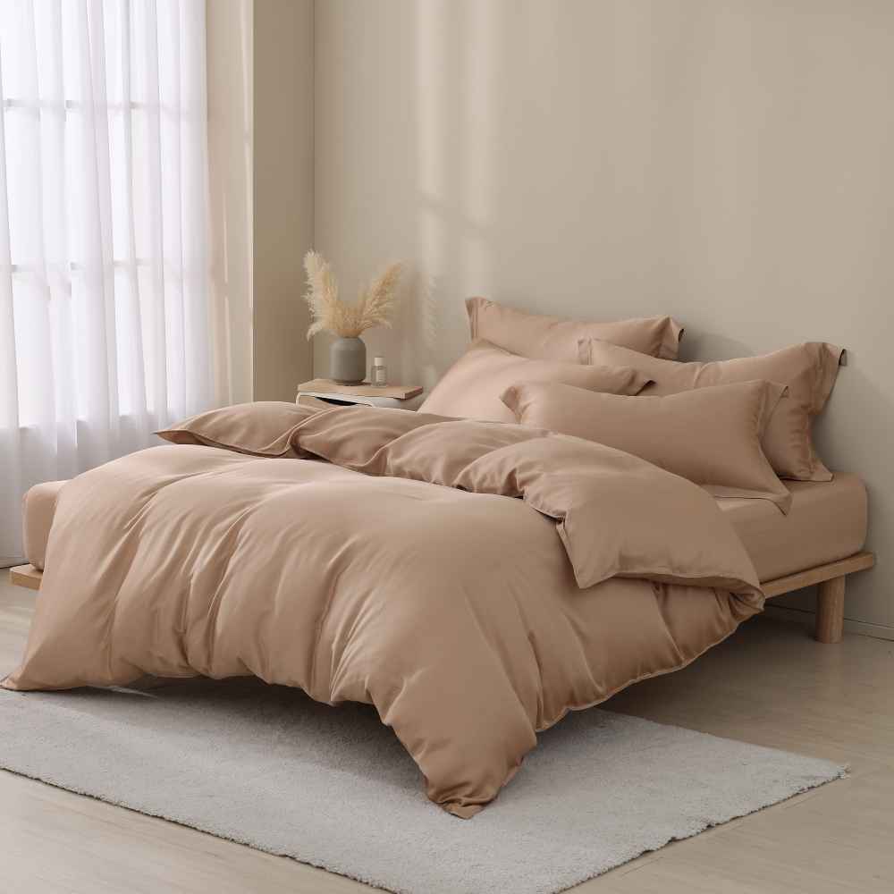 60支天絲｜100%萊賽爾｜駝金色｜單品&床包被套組