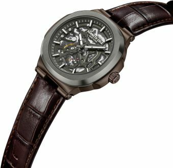 萬年鐘錶 - KENNETH COLE  美國紐約品牌  透視機芯機械皮革錶帶男錶 KCWGX0046203 錶徑46MM