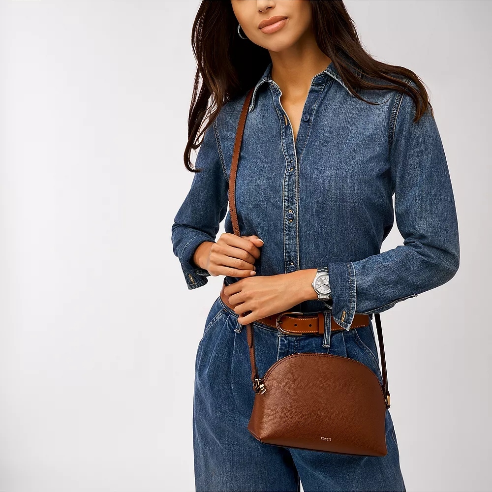 Bri 真皮半月斜背包 (多色可選)