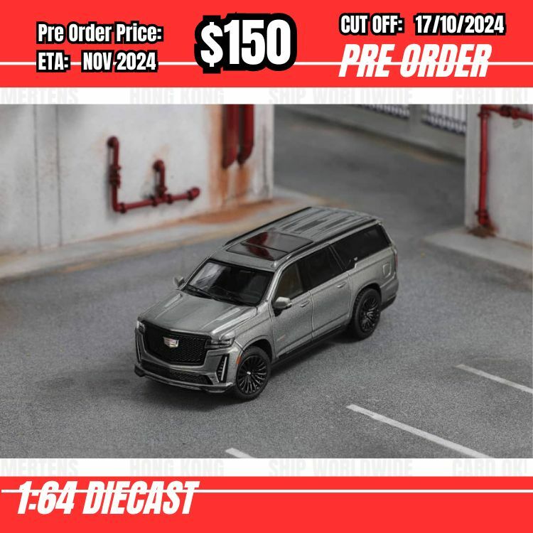 PO-$150 * Shadow Po * 1:64 Escalade ESV 2023 Grey [OD09/10]