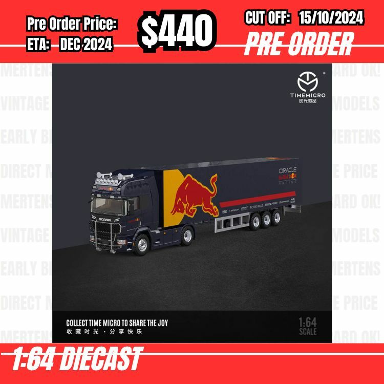 PO-$440 * Time Micro * 1:64 S730 Transporter Red Bull [OD09/10]