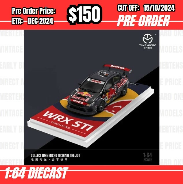 PO-$150 * Time Micro * 1:64 WRX Sti Red Bull [OD09/10]