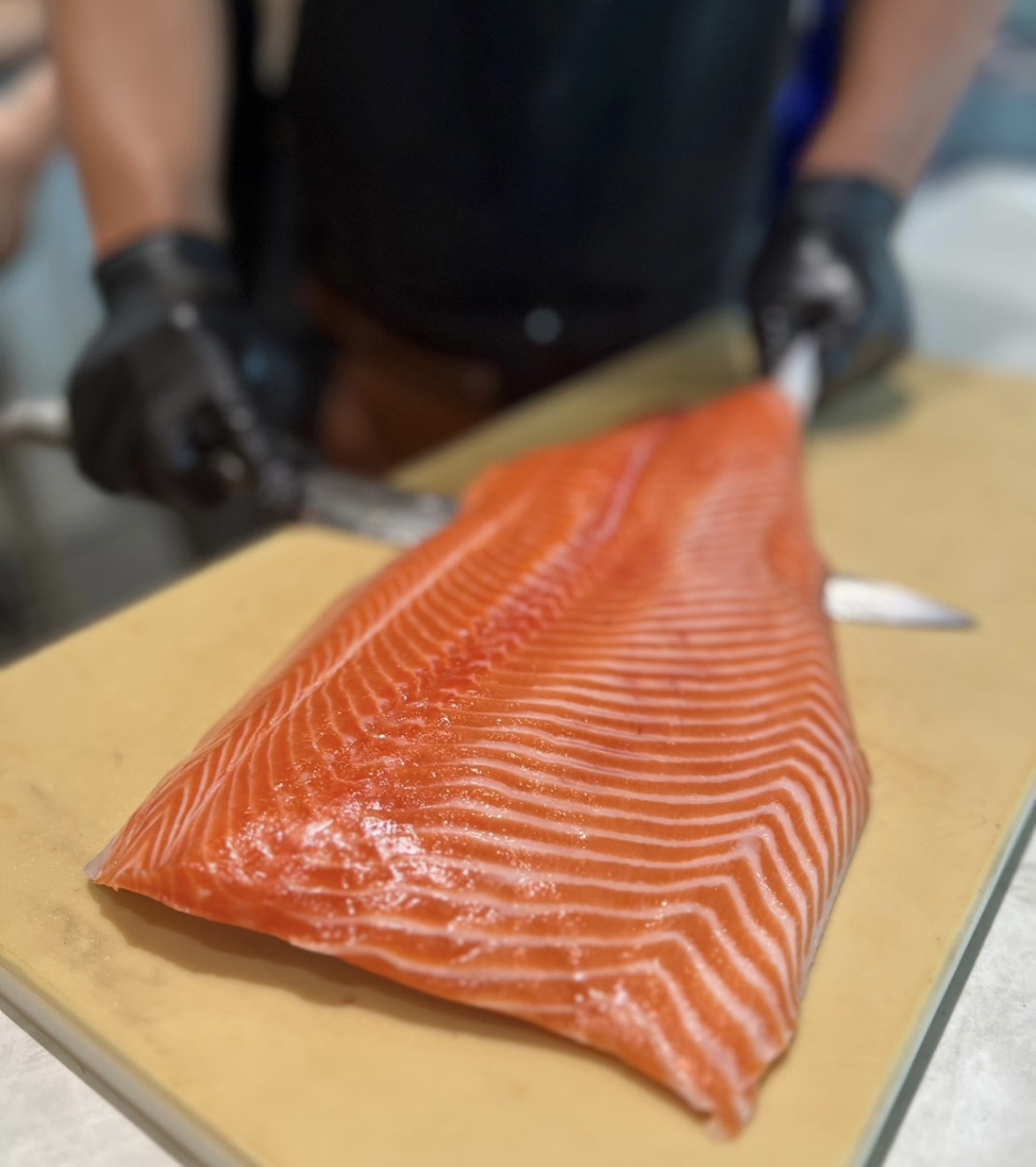 庫克山冰河帝王鮭魚-切片