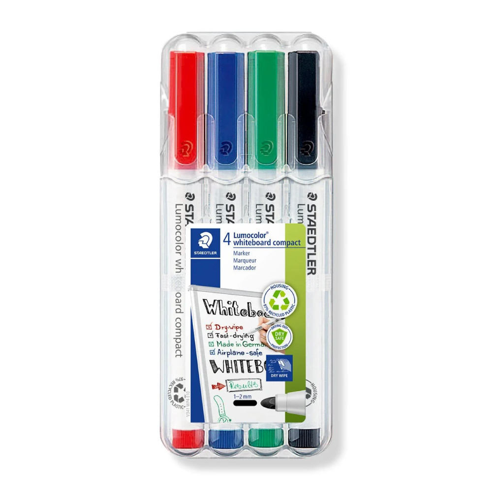 【STAEDTLER 施德樓】輕巧白板筆4色組 MS341 WP4