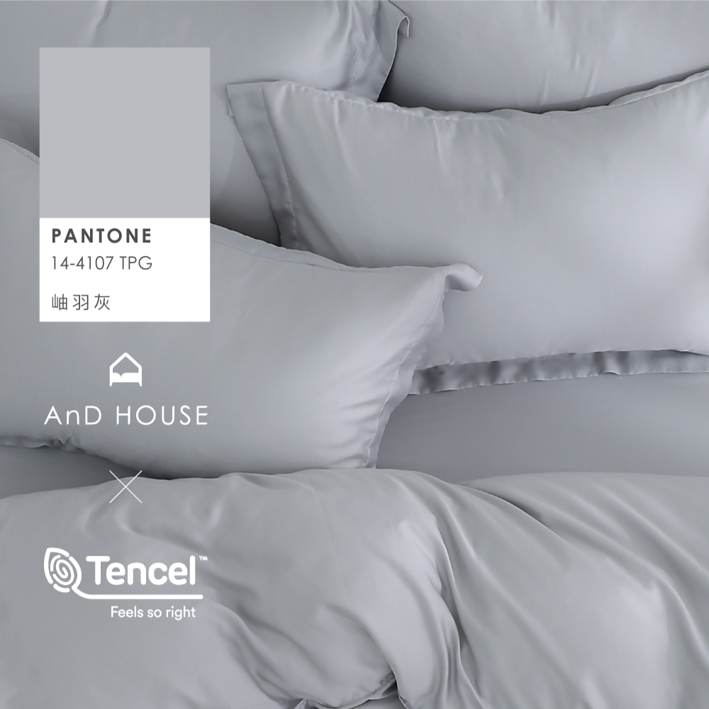 60支天絲｜100%萊賽爾｜岫羽灰｜單品&床包被套組