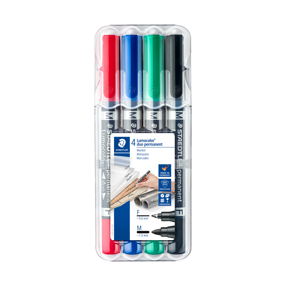 【STAEDTLER 施德樓】雙頭投影萬用筆4色組 MS348 WP4