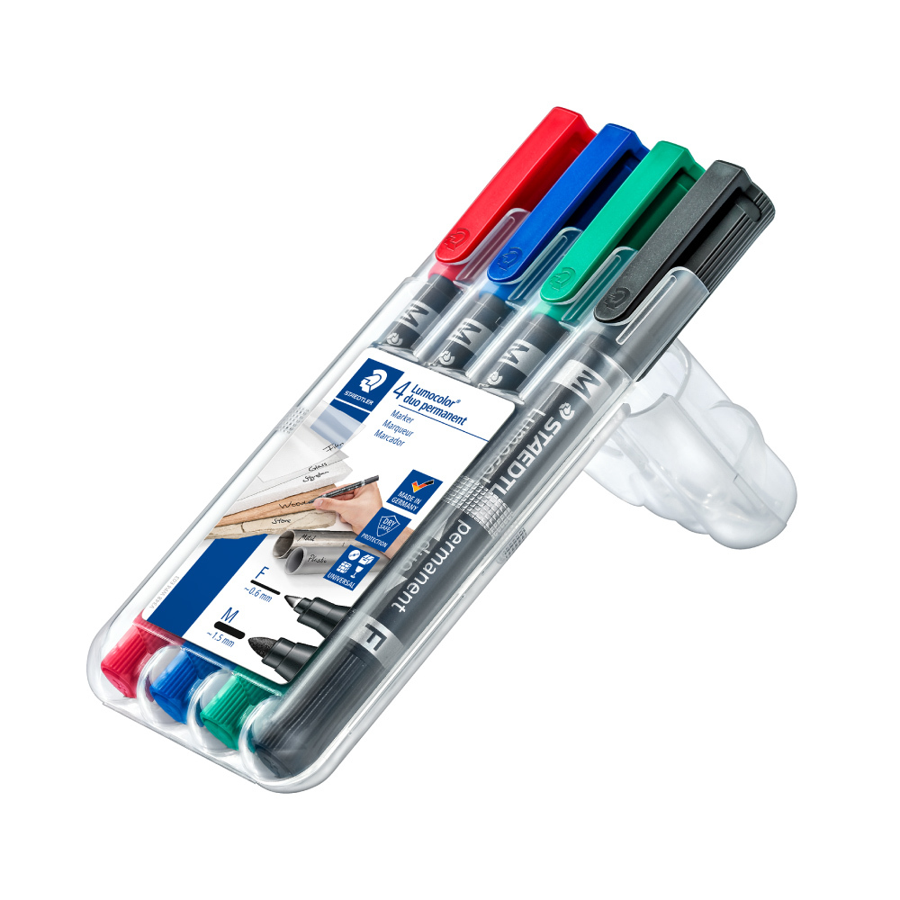 【STAEDTLER 施德樓】雙頭投影萬用筆4色組 MS348 WP4