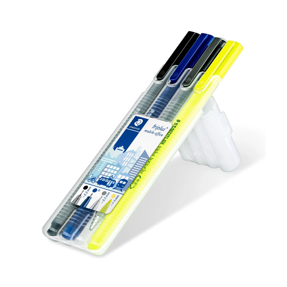 【STAEDTLER 施德樓】 Triplus 三角「馬上寫」隨身筆組 MS34 SB4