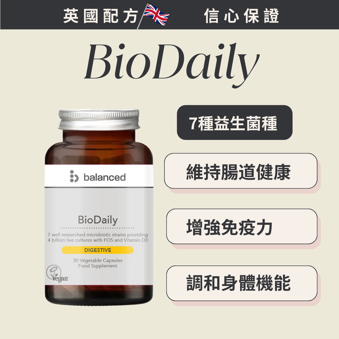 Balanced BioDaily 每日基礎益生菌 每粒40億益生菌 (30粒) (L053)