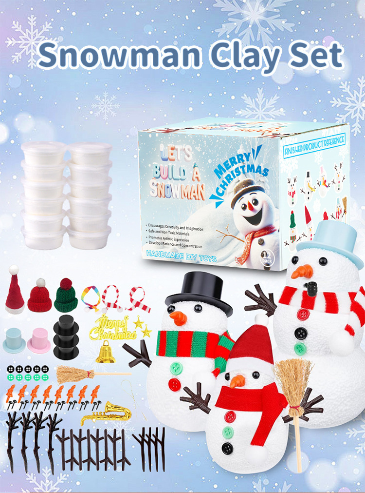 聖誕節DIY雪人黏土材料包 MC2020