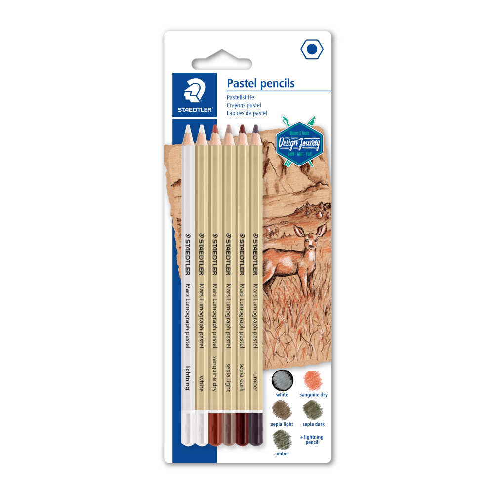 【STAEDTLER 施德樓】專家級粉彩色鉛筆6色組 MS100 P-SBK6