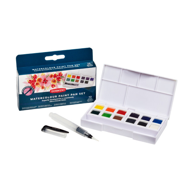 DERWENT 德爾文 水彩色塊旅行盒12色DW2306323
