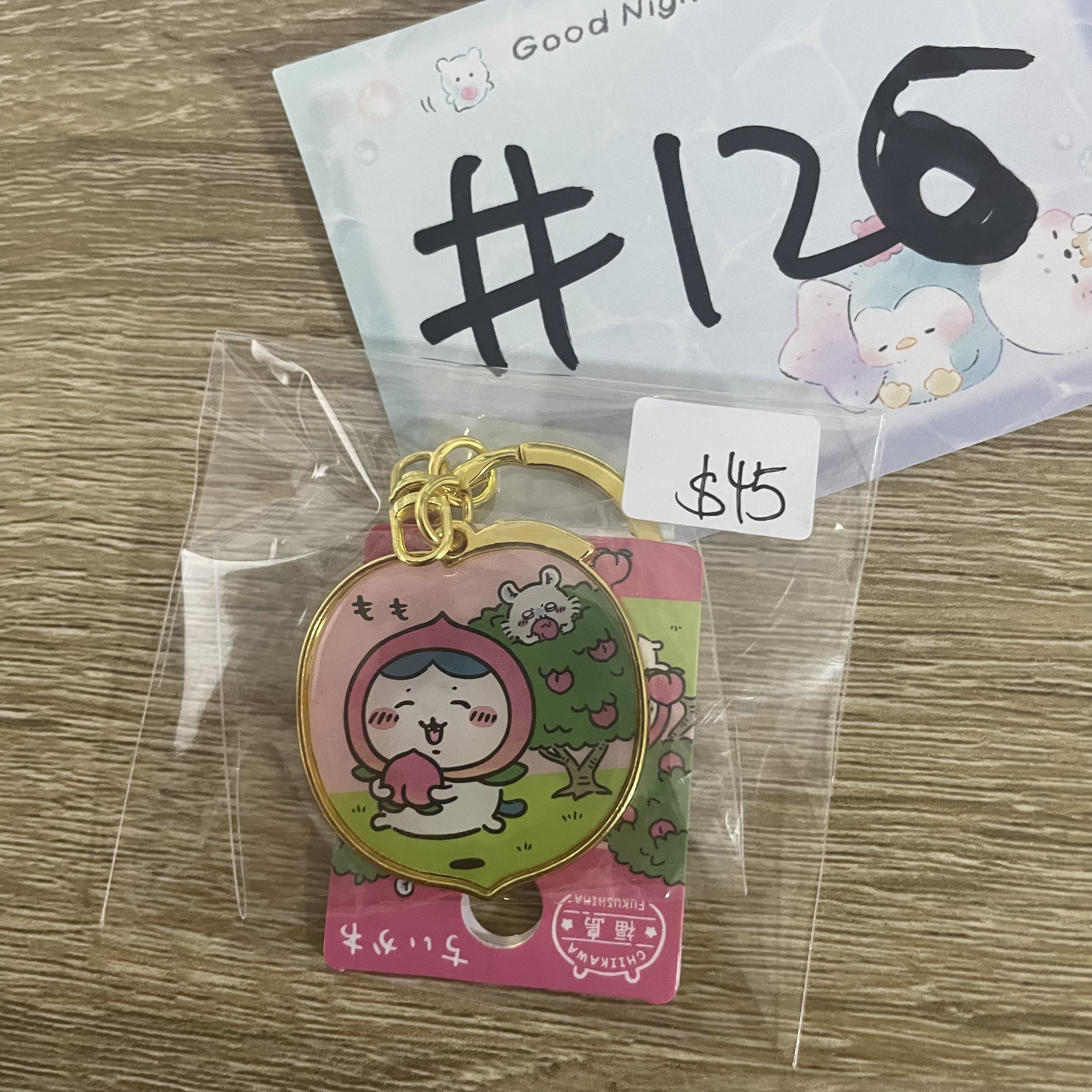 CHIIKAWA 八字貓 掛件 桃#126