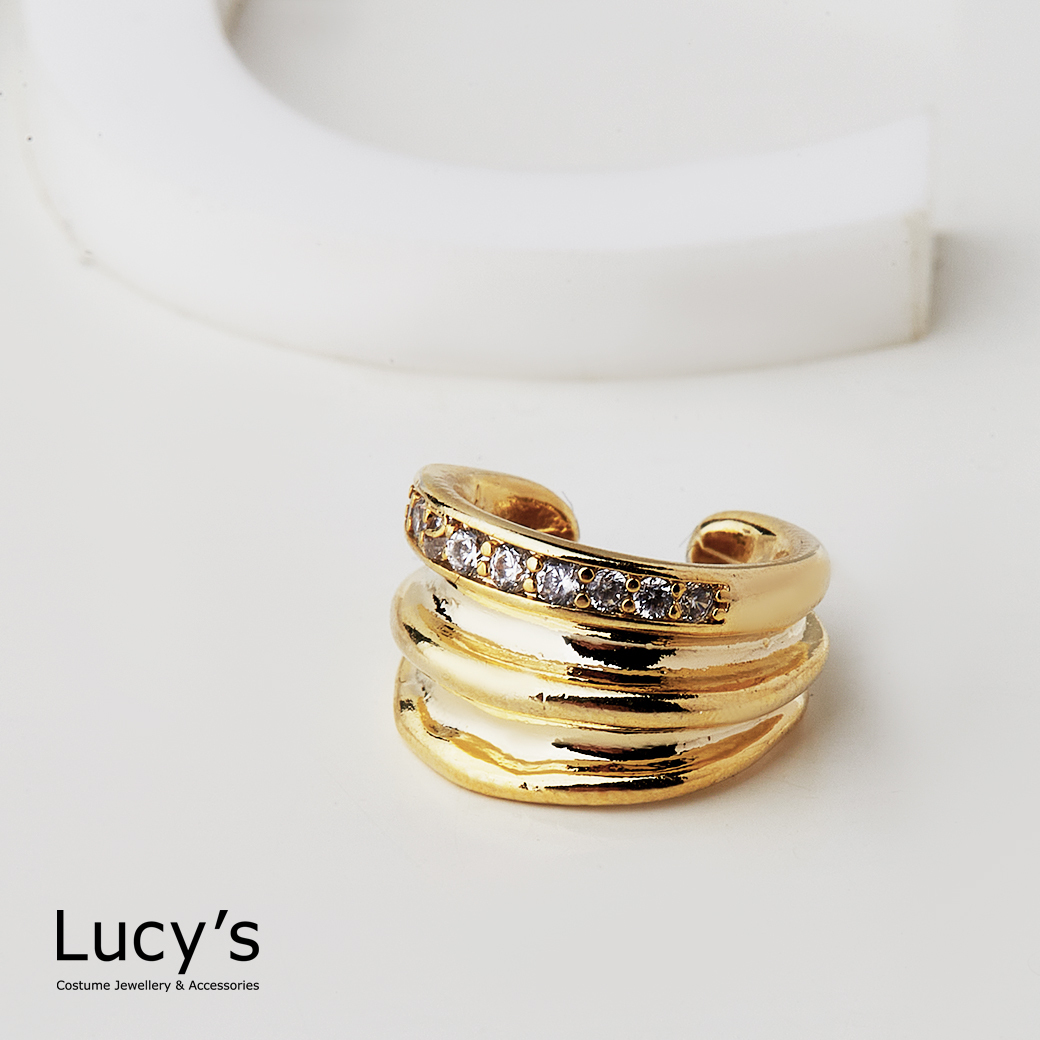 微光皺褶 耳骨夾 (二色) (119926/119927)