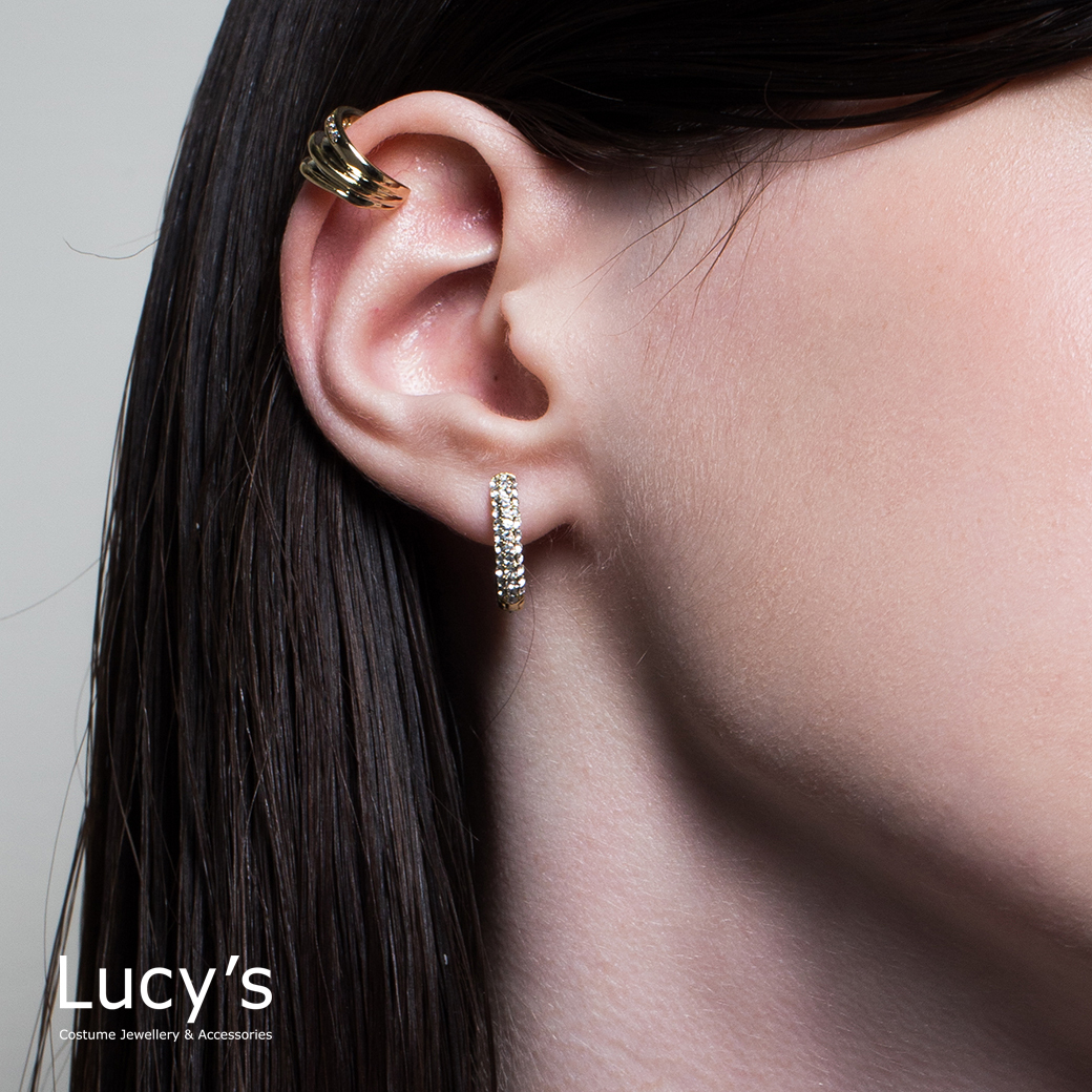 微光皺褶 耳骨夾 (二色) (119926/119927)