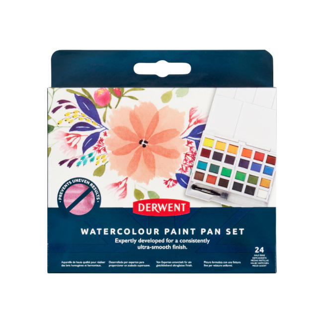 DERWENT德爾文 水彩色塊旅行盒24色DW2306324