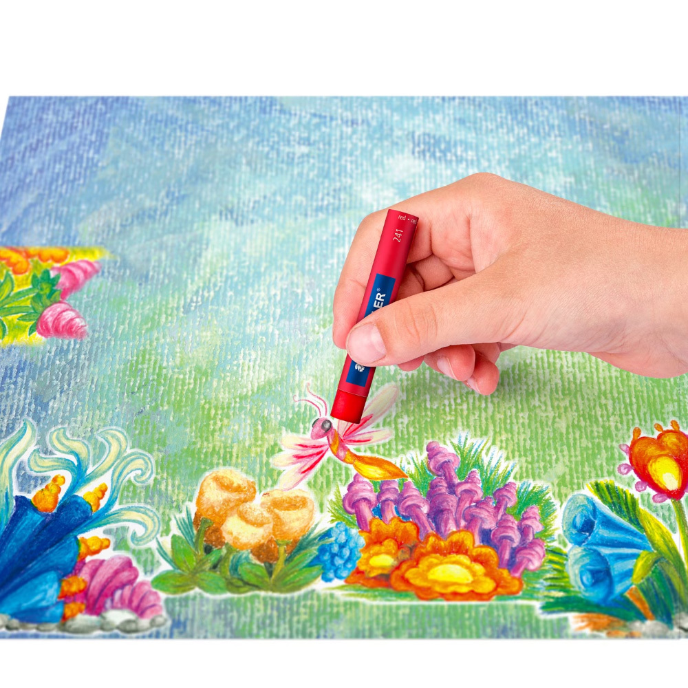 【STAEDTLER 施德樓】快樂學園 安全粉蠟筆12色組 MS241 NC12