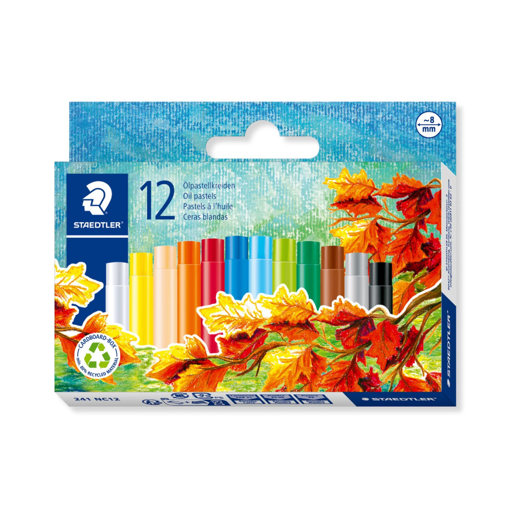 【STAEDTLER 施德樓】快樂學園 安全粉蠟筆12色組 MS241 NC12