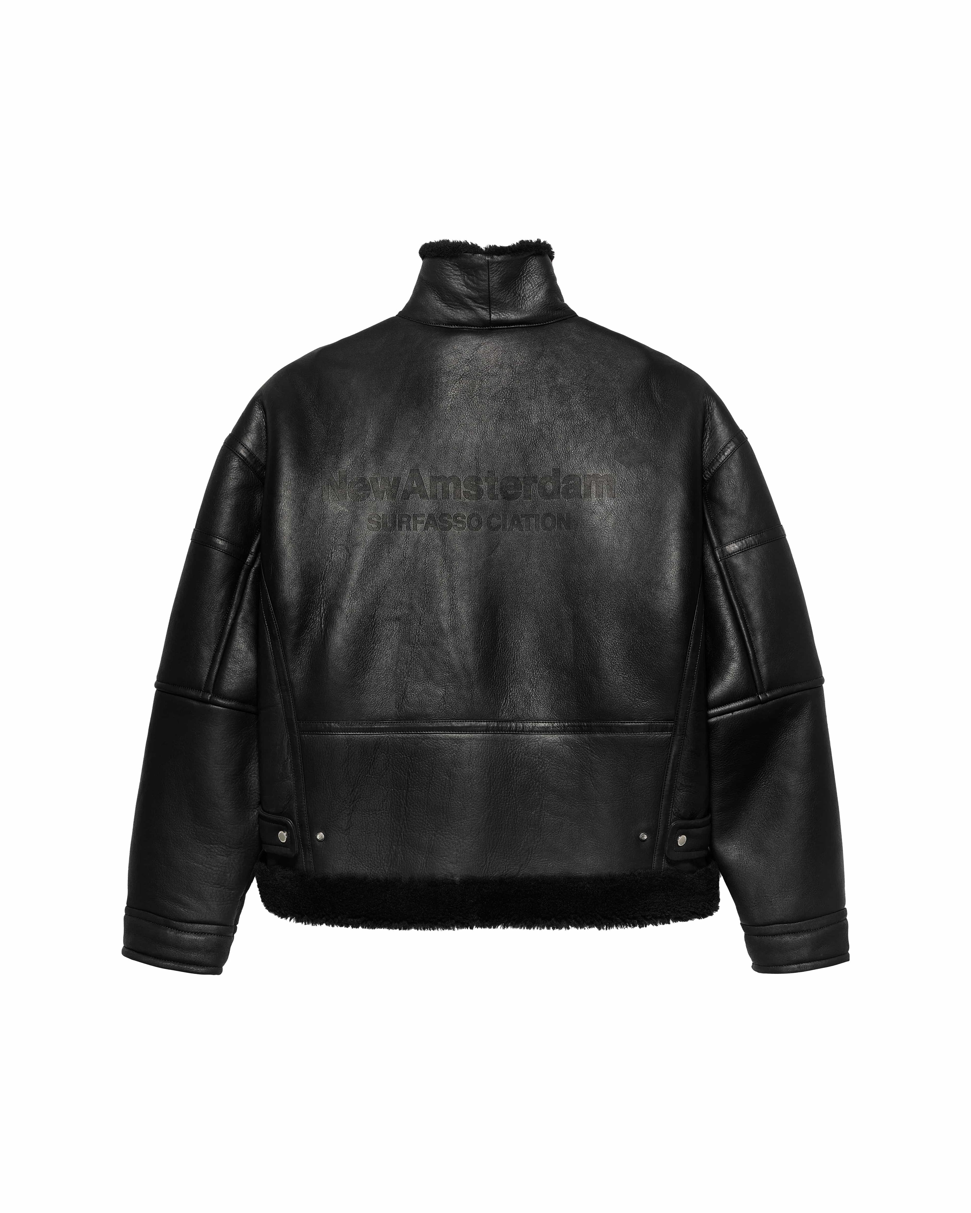 NEW AMSTERDAM SURF ASSOCIATION｜SHEARLING JACKET BLACK