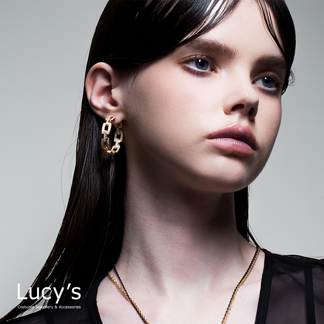 閃亮鍊影 易扣耳環 (二色) (119782/119783)