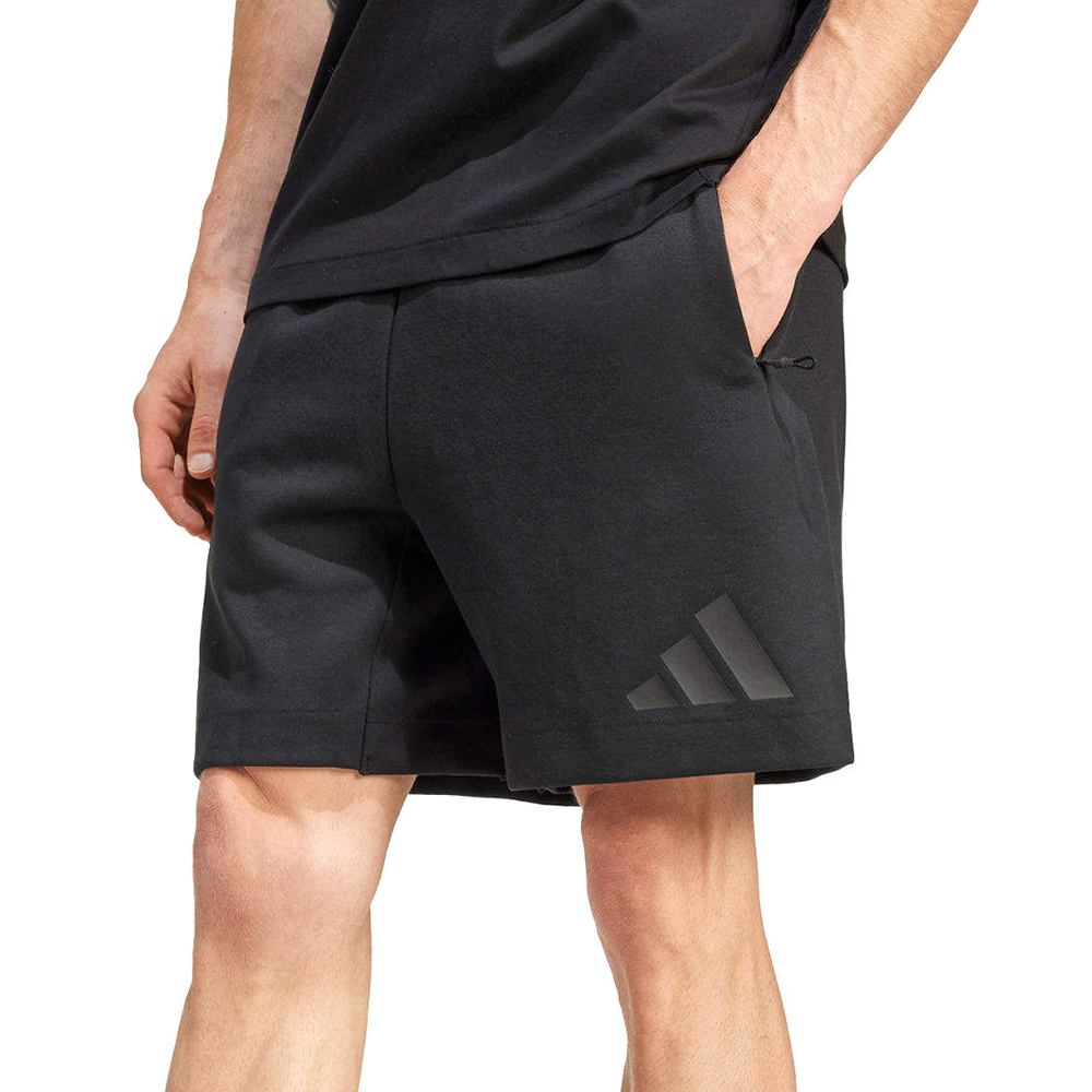 Adidas M Z.N.E. Short 男款 黑色 運動 休閒 綁帶鬆緊 中腰 拉鍊 口袋 亞規 短褲 JE7540