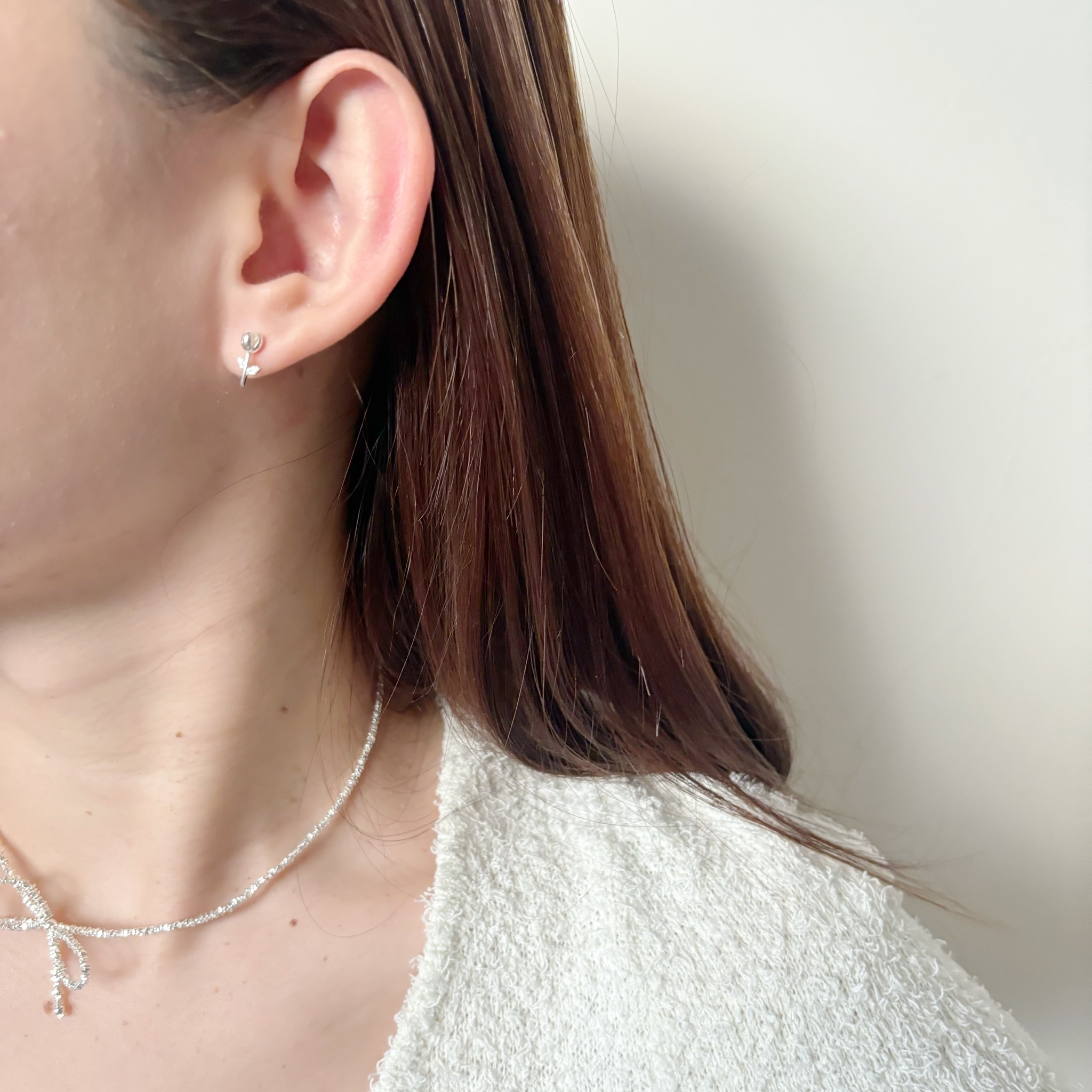 珍珠鬱金香耳環