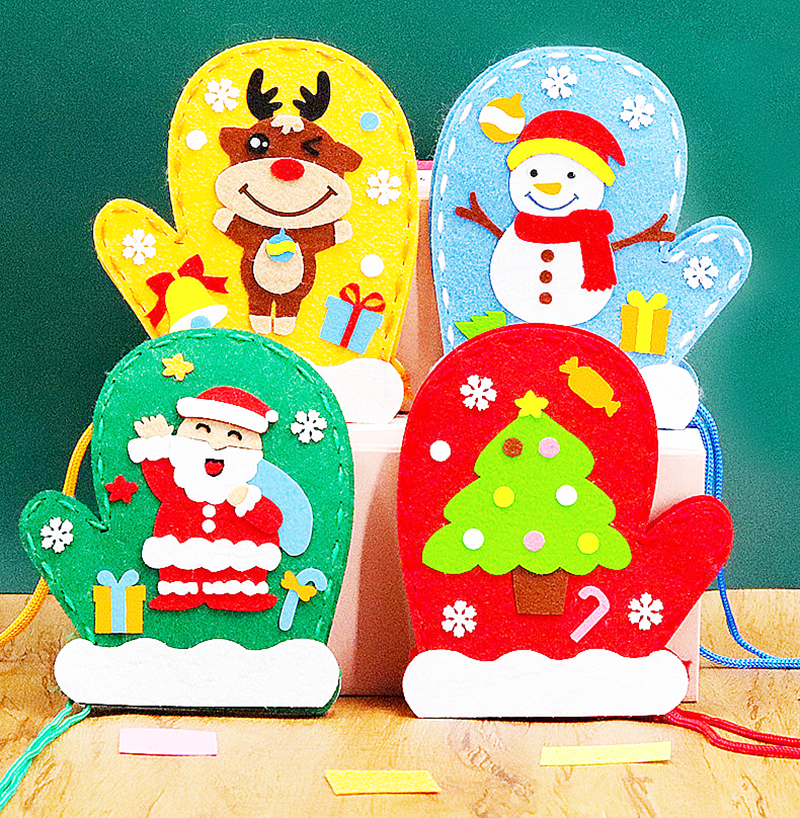 聖誕節DIY不織布手套材料包 MC4563