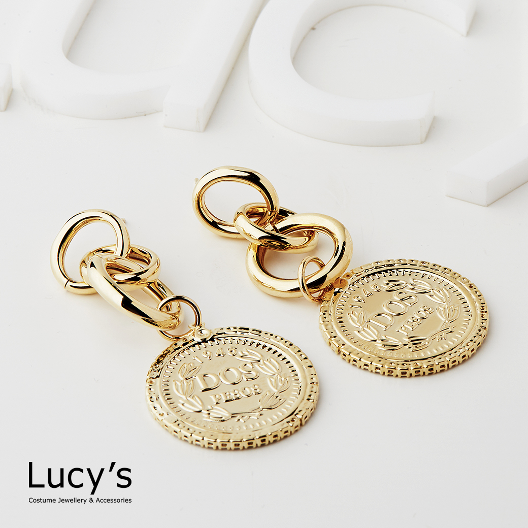 三環金幣 耳環 (117382)