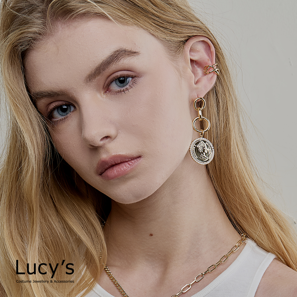 三環金幣 耳環 (117382)