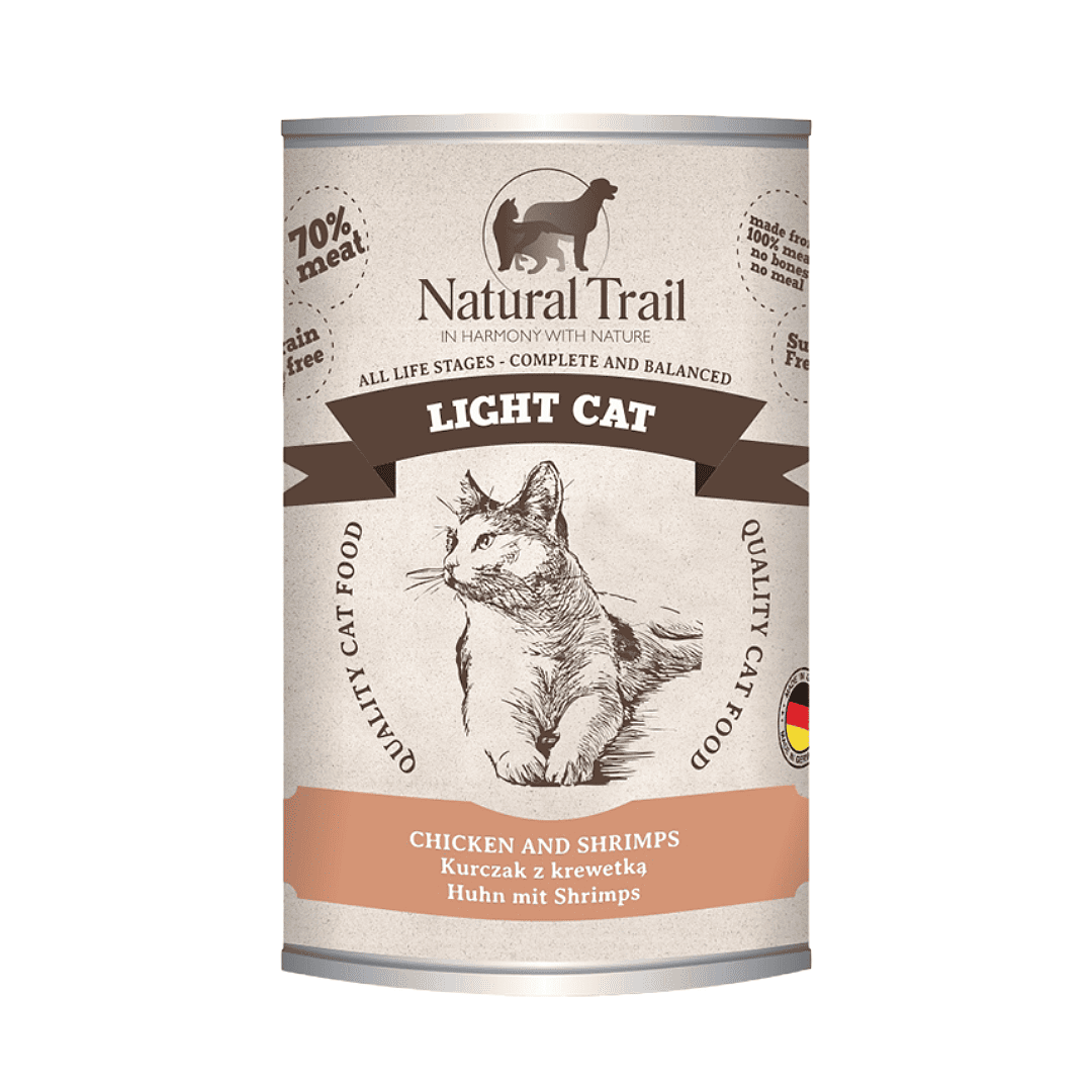 德國自然小徑 貓主食罐 鮮雞+鮮蝦+蔓越莓 400g