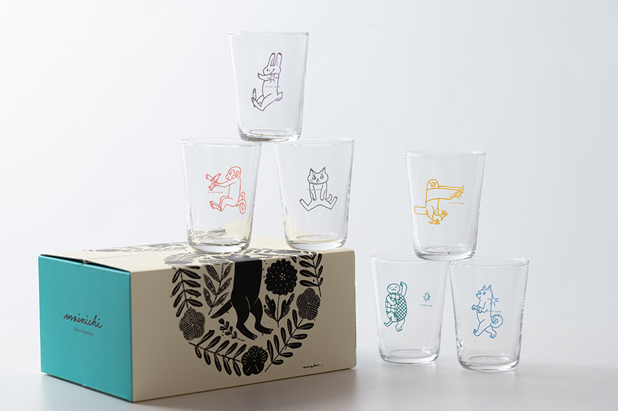 +t企劃 x 鹿兒島睦玻璃杯 - 六入組(附盒)