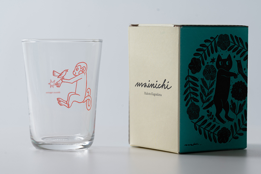 +t企劃 x 鹿兒島睦玻璃杯 / 猴