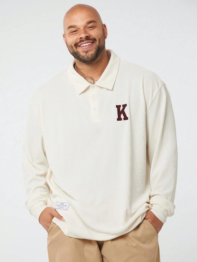 KADMAX大尺碼-春夏長袖POLO〈CSTS2452〉