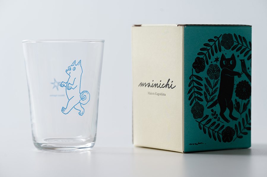 +t企劃 x 鹿兒島睦玻璃杯 / 狗